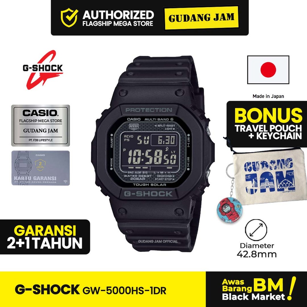G-Shock Pria GW-5000HS-1DR GW-5000HS-1D GW-5000HS GW5000HS GW 5000HS JDM