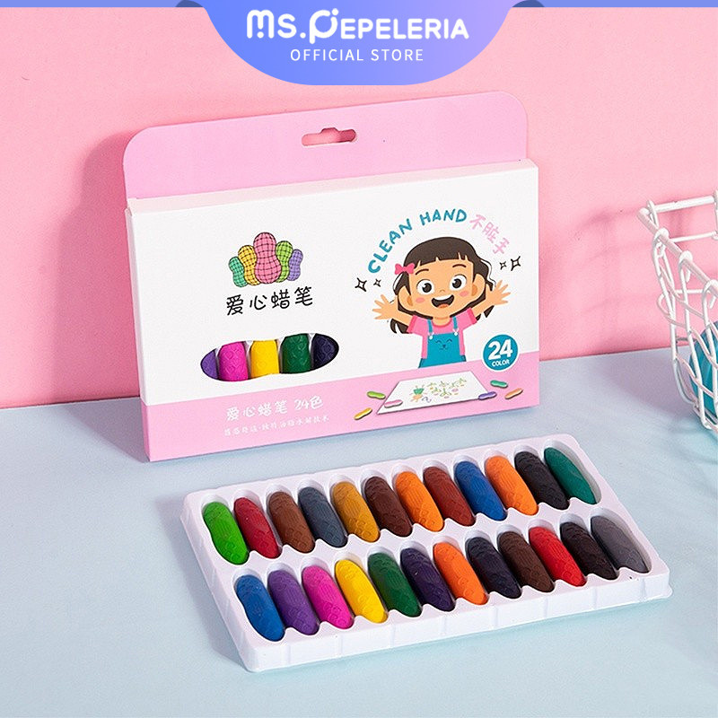 

Magical Crayon 12 pcs 24 pcs Crayons Bayi Anak Peanut Krayon Bentuk Kacang Mudah Dihapus Tidak Mengotori Tangan-Ms.Pepeleria