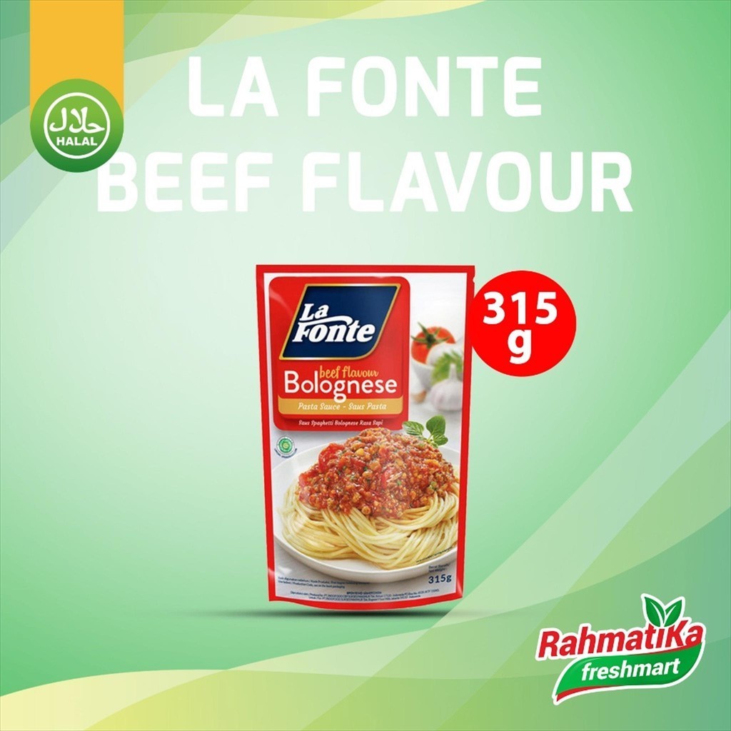 

La Fonte Saus Pasta Rasa Sapi / Beef Flavour Bolognese 315 gr (Pouch)