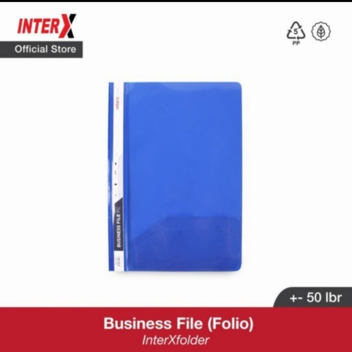 

Inter X Business File Folio Kantong 12 Pcs / Map Folder Inter x - Biru