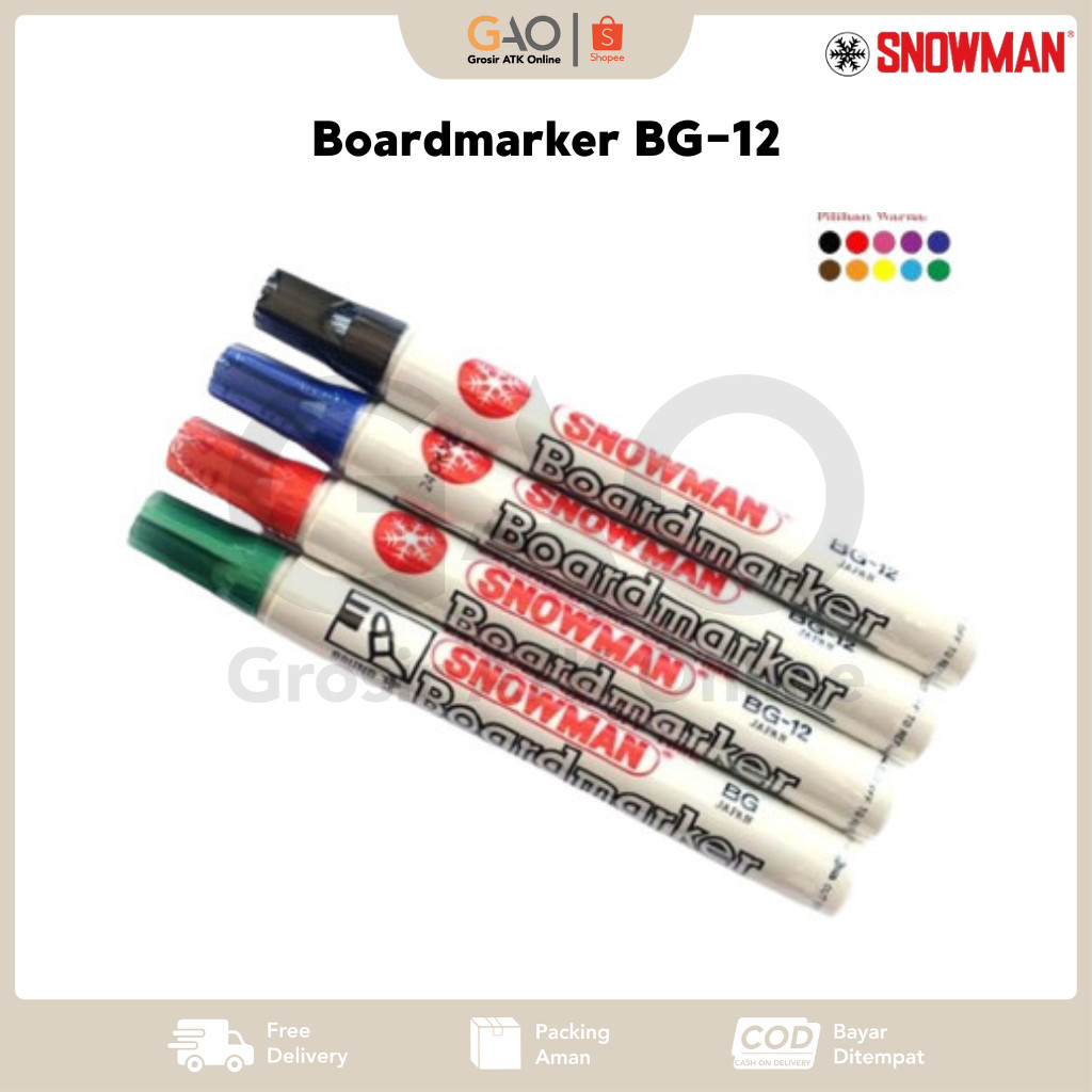 

Spidol Papan Tulis Snowman BG-12 / Boardmarker Snowman BG-12