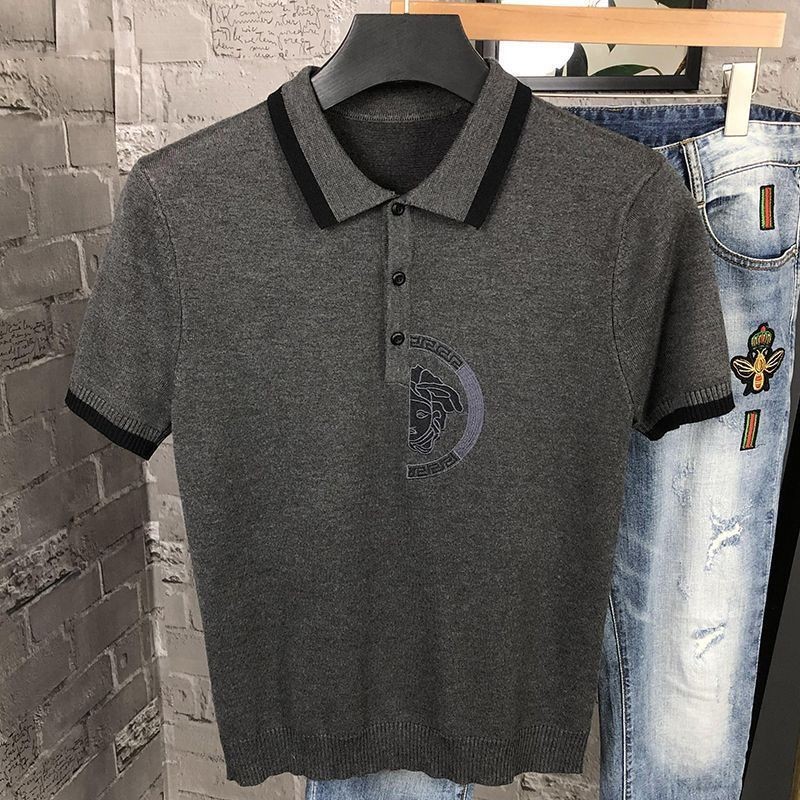 Kaos Lengan Pendek Polo Jumper Pria Rajut Polo