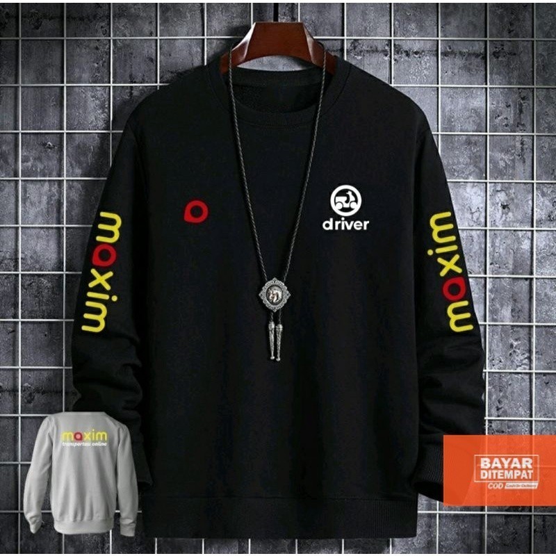 sweater driver / driver maxim / jaket maxim / sweater maxim ride / maxim jaket custom sablon satuan