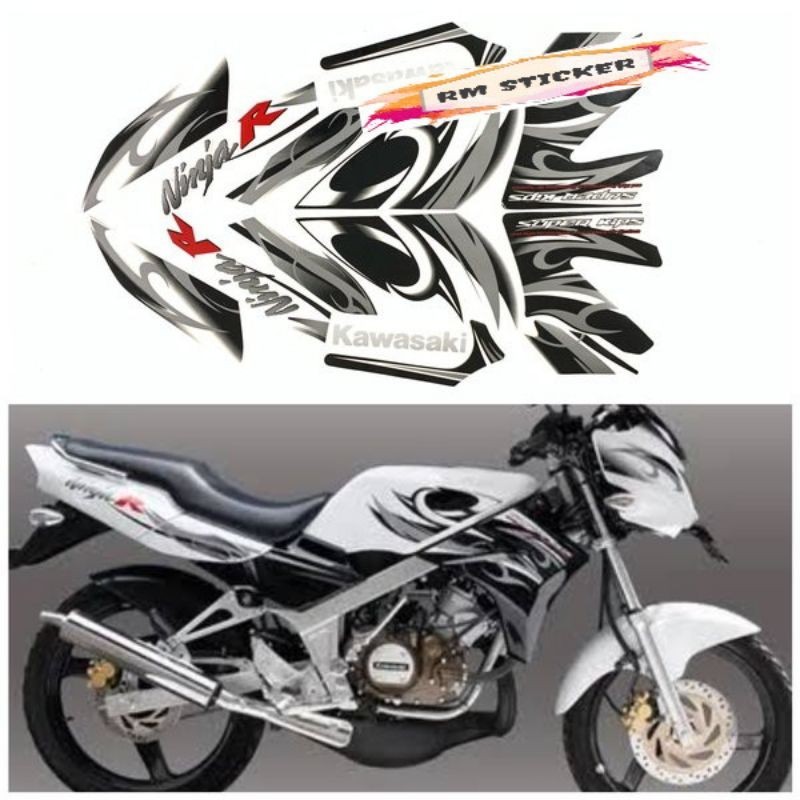 Stiker Kawasaki 2012 putih Ninja R