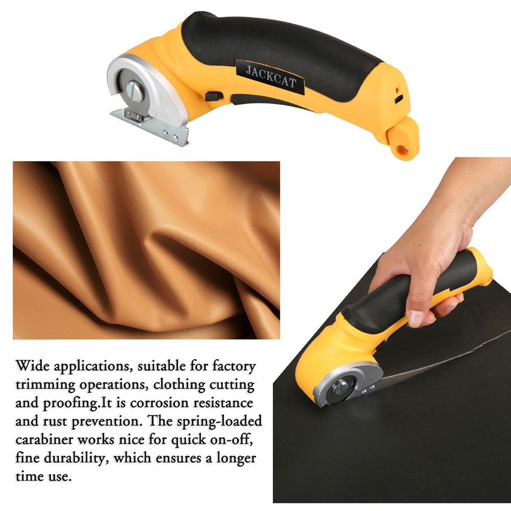

Electric Scissor 6mm Cutting Thickness Fabric Cutting Machine Paperboard Leather Plastic Trimmer Electric Rotary Cloth Cutter