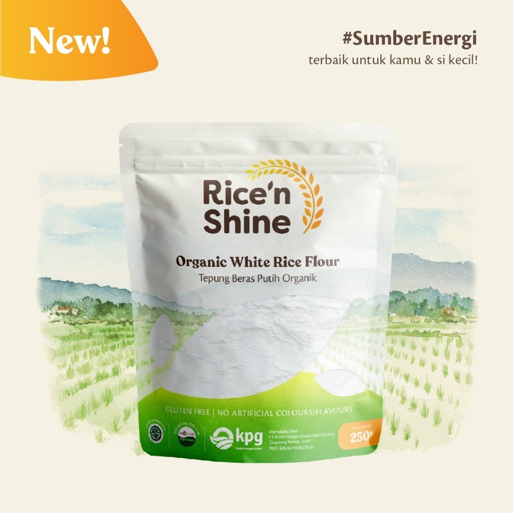 

Tepung Beras Putih Organik Rice n' Shine 250 g