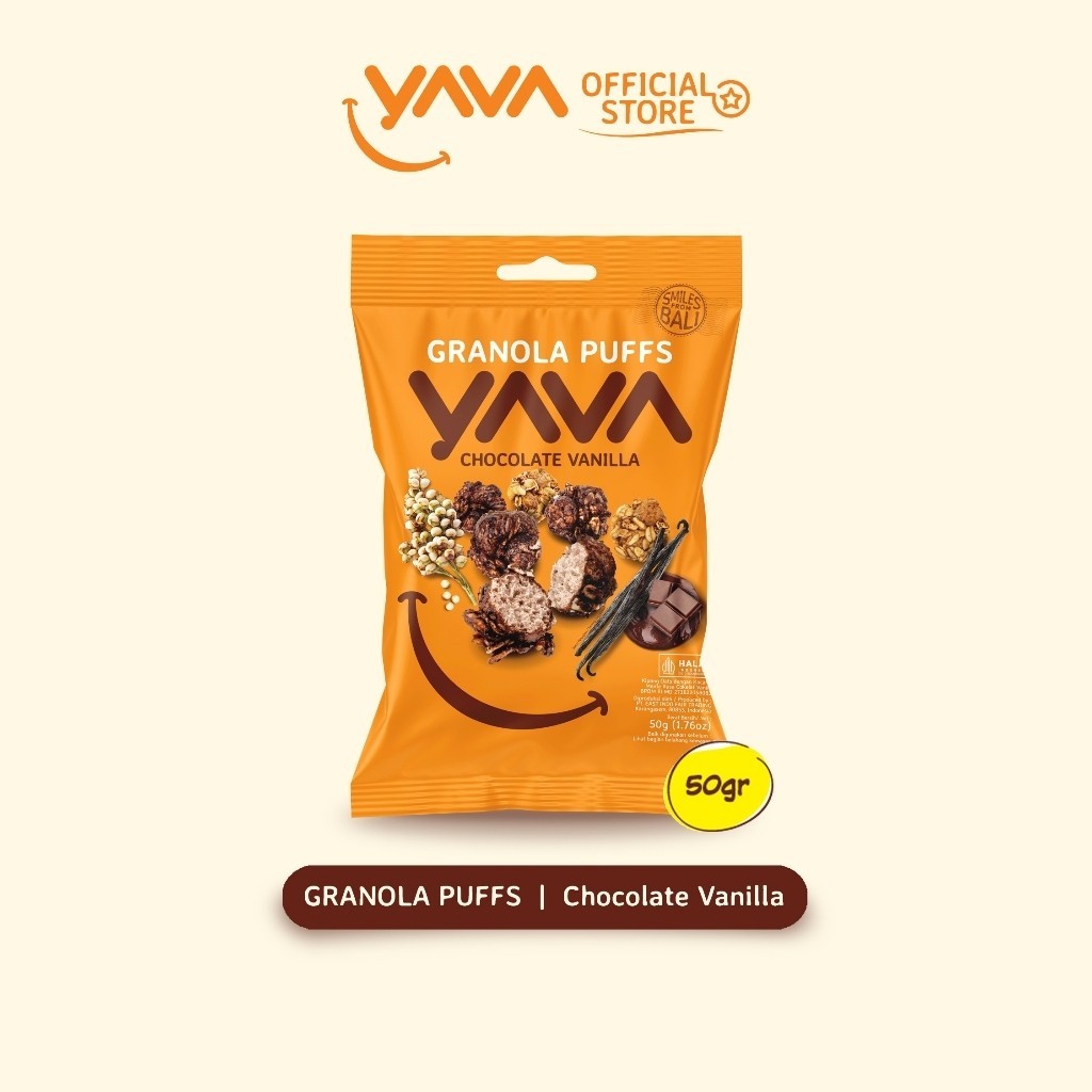 

YAVA Granola Puffs Chocolate Vanilla 50g (East Bali Cashew)