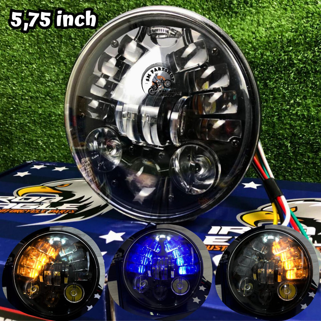 FLASH SALE LAMPU DEPAN IRON EAGLE DAYMAKER 16 LED HEADLAMP 19 LED IRON EAGLE AMERIKA 5,75 INCH DAYMA