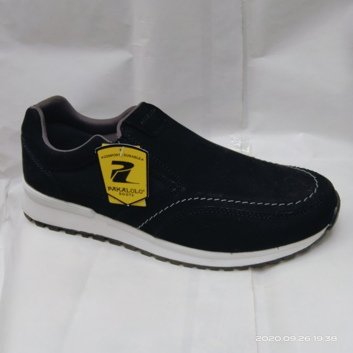 Sepatu Kulit Pakalolo Boots N0123 Sepatu Casual Pria Original - Hitam, - Hitam, 40