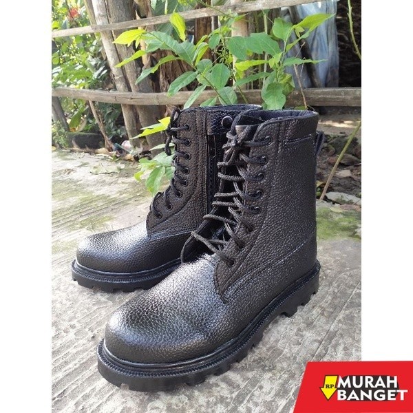 Sepatu pdh- Terlaris Sepatu Pdl Kulit Jeruk TNI Polri Security Banser Satpam