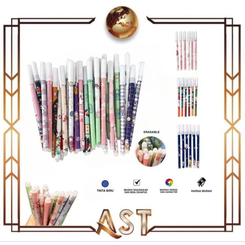 

Pulpen Gel Pena Bisa Hapus Bolpoin Erasable Pen Estetik Anak Sekolah Ballpoint Bolpen Karakter Tinta Viral Terlaris