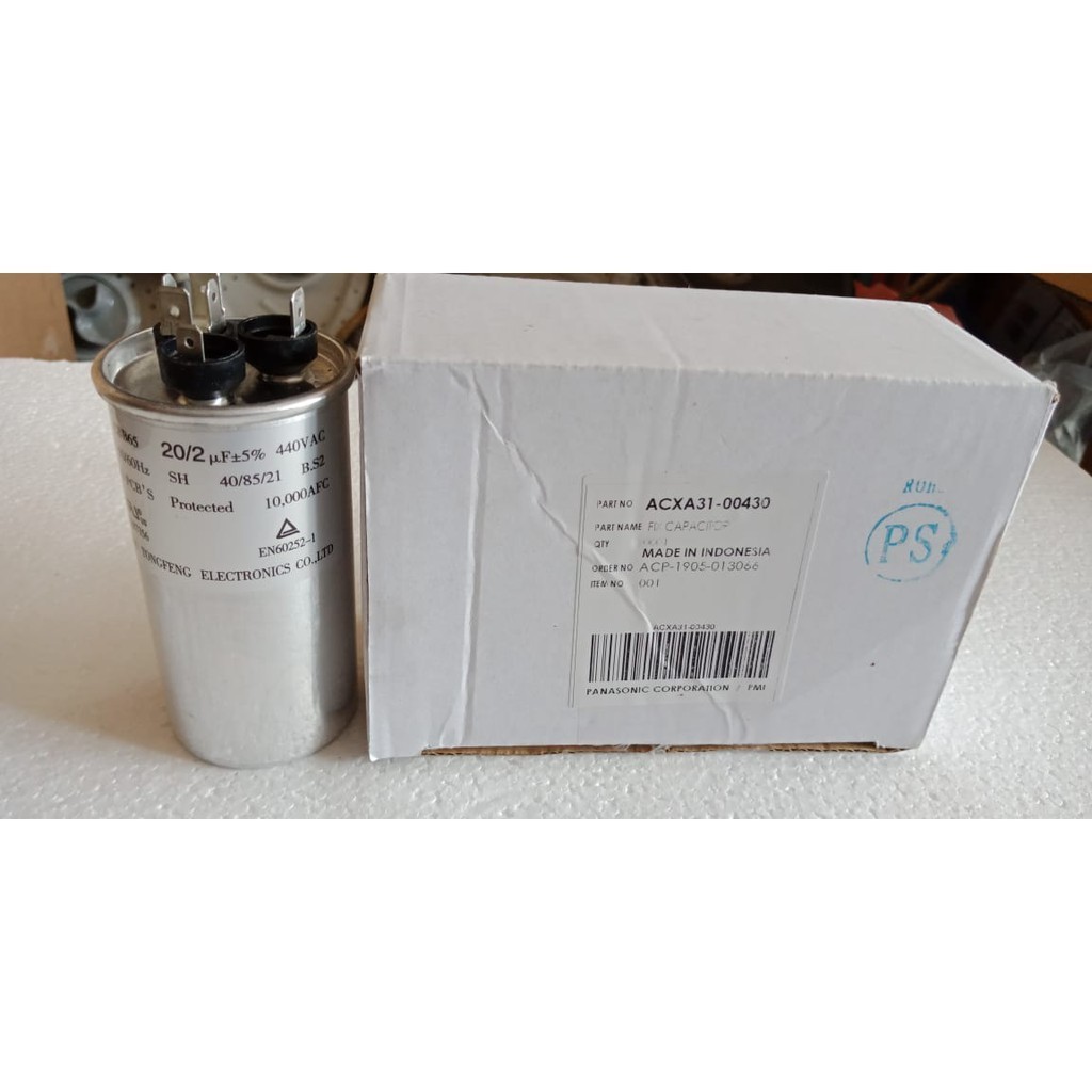 ORIGINAL PANASONIC KAPASITOR / CAPASITOR AC OUTDOOR 20/2UF 440AC 20 + 2 UF 440VAC
