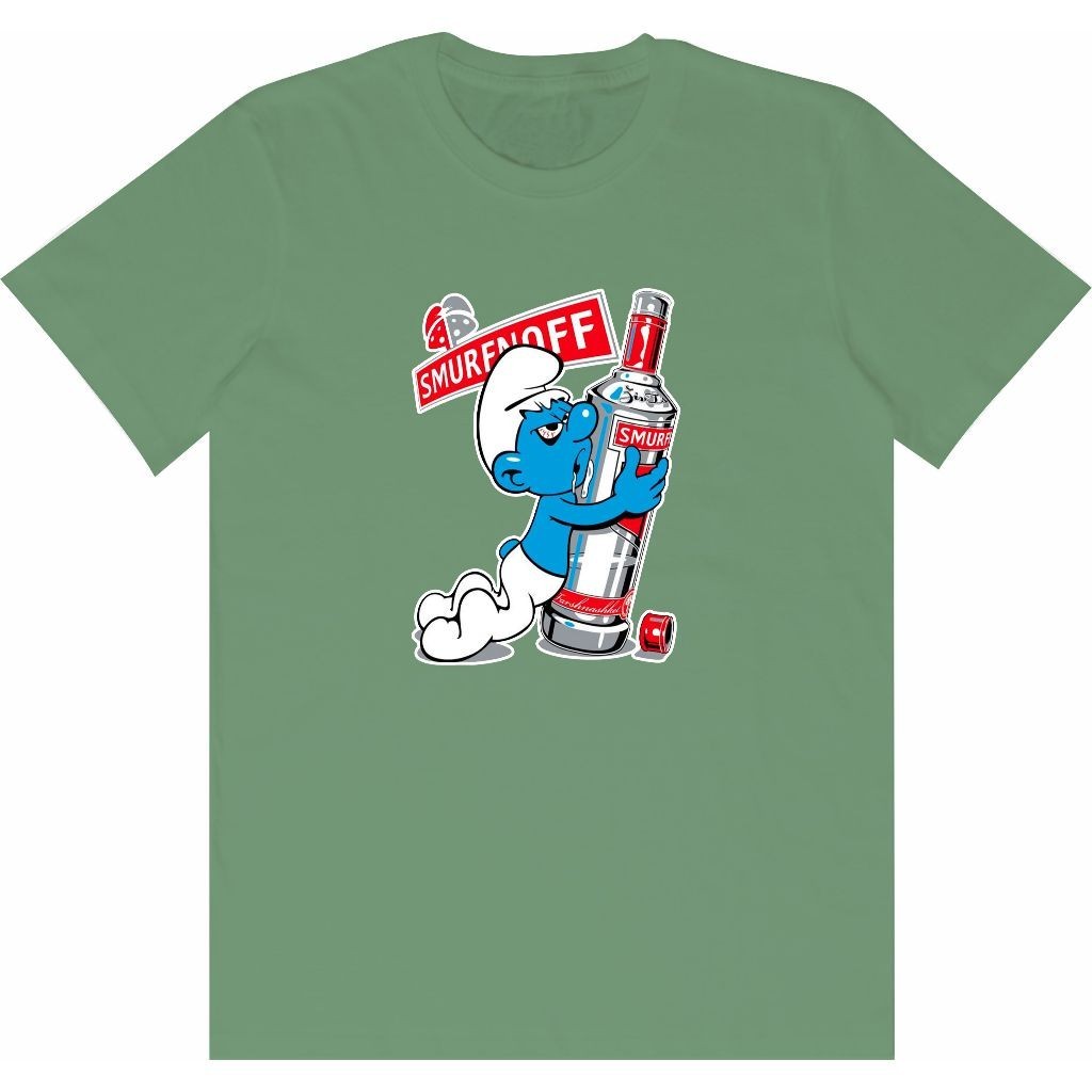 Baju Cowok Kartun Kaos Pria Smurf DTF625 GB