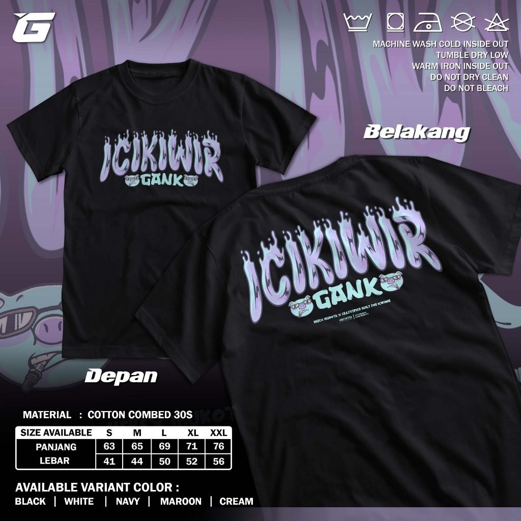 Kaos Icikiwir Gank Herex Ibukota x Crazyspeed Baju Distro Motor Herex Tshirt Otomotif GBA3872