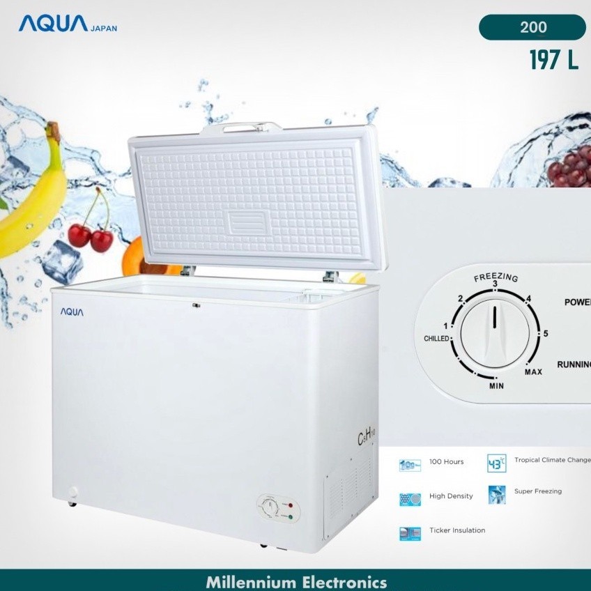 PROMO BIG SALE Freezer Box AQUA AQF-200 (W) Kapasitas 200 Liter Chest Freezer