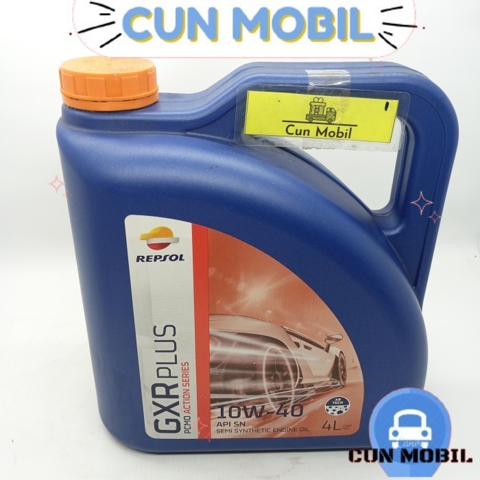 Oli Mesin Repsol GXR Plus 10W-40 API SN Semi Synthetic Engine Oil 4L - 4 Liter CUN MOBIL
