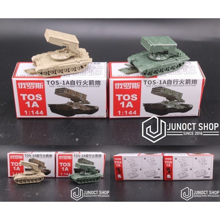 Tank TOS 1A Heavy Flame Thrower System 1:144 N Scale TOS1A Maket Roket Peluncur Miniatur Army 1:150