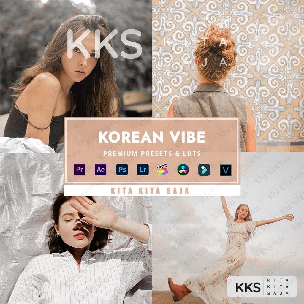 Korean Vibe - Premium Preset Lightroom Foto dan Video LUT LUTs VN Android IOS & PC Premiere Pro Davi