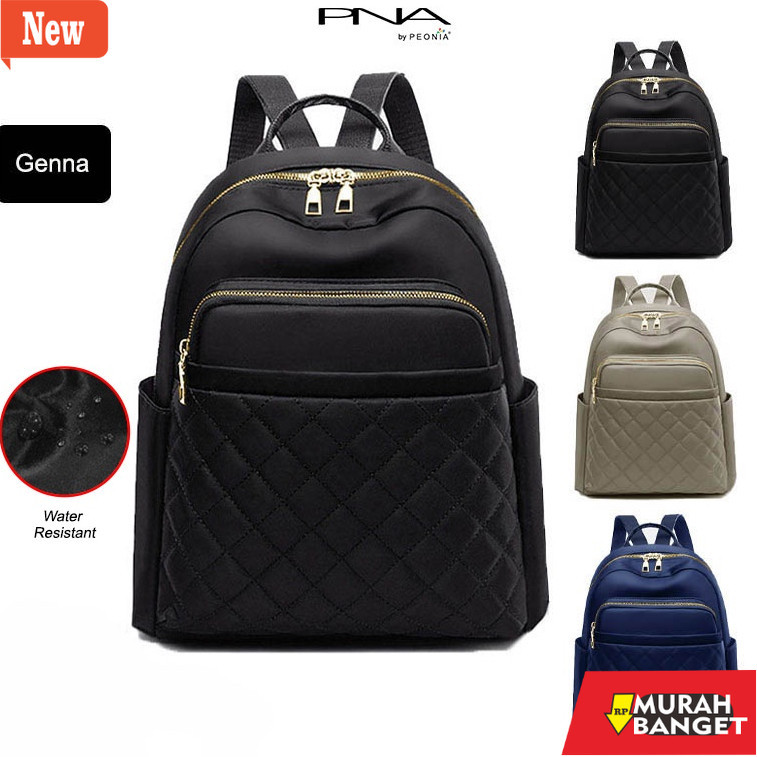Tas ransel wanita viral- Peonia PNA GENNA Water Resistant Ransel Tas Import Wanita Punggung Kantor K