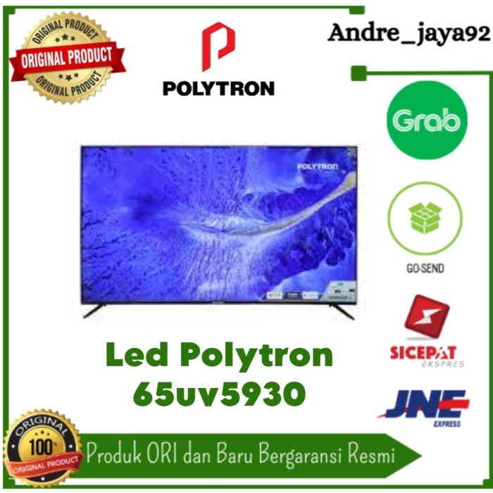 Led Tv Polytron Smart Vidaa 4k UHD 65UV5930