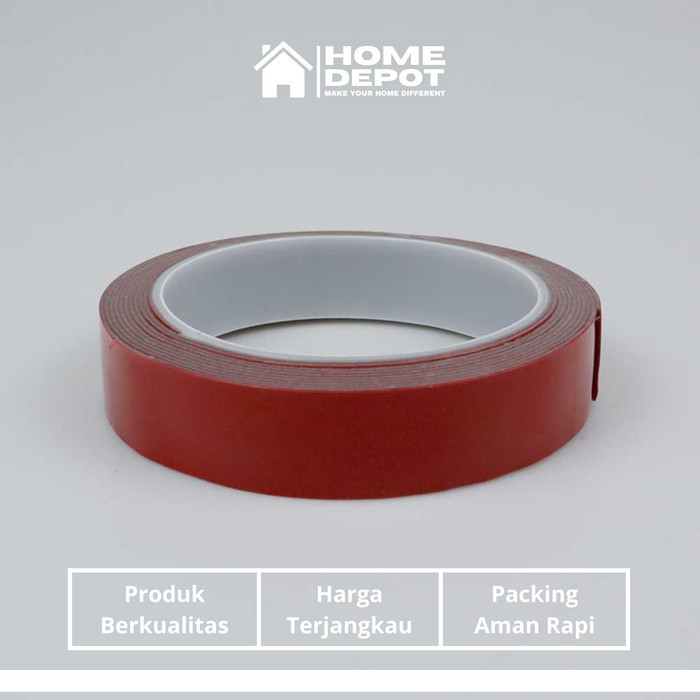 

Double Tape Waterproof Dinding Acrylic Super Kuat Tahan Panas 3 Meter - Merah 3m x 6mm