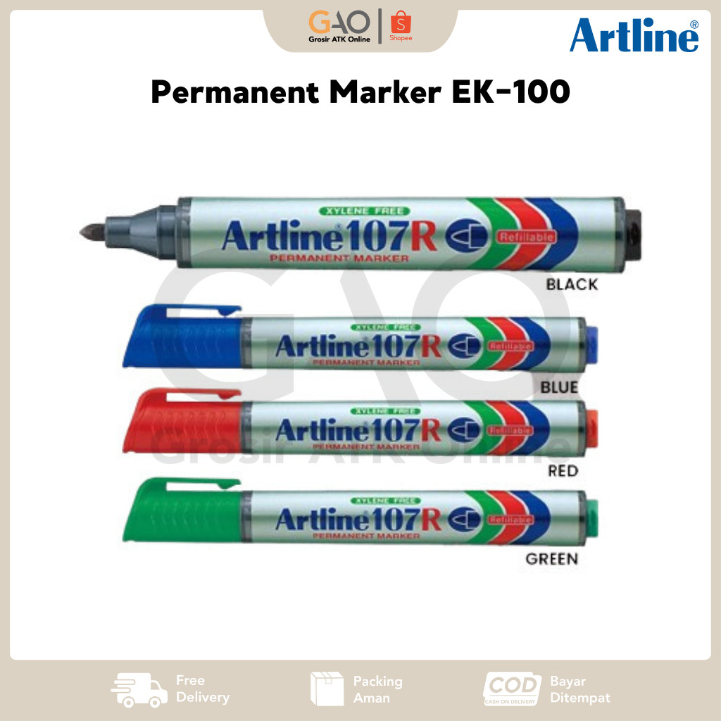 

Permanent Marker 107R Artline EK-107R / Spidol Permanen Artline EK-107R