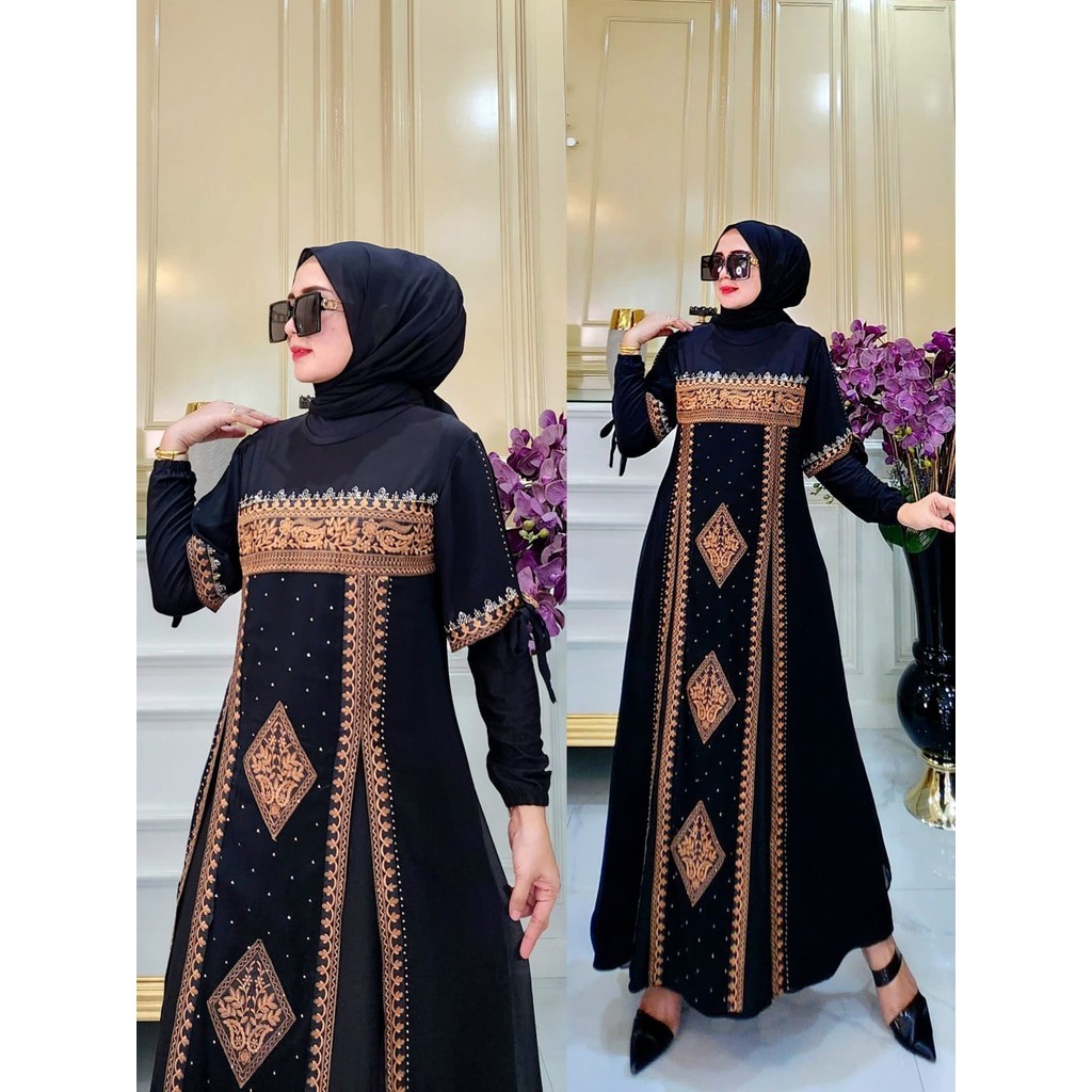 ZIFA FASHION // COD // ABAYA PRINCESS // GAMIS KAFTAN // GAMIS ARAB HITAM // ARABIAN BORDIR MEWAH //