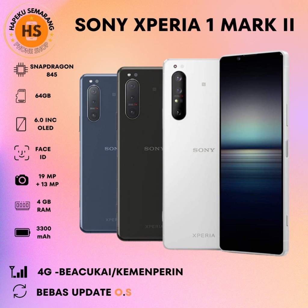 promo besar besaran Sony Xperia 1 Mark ii 8/128GB Super Mulus Like New Terbaik Bergaransi Aman Terja
