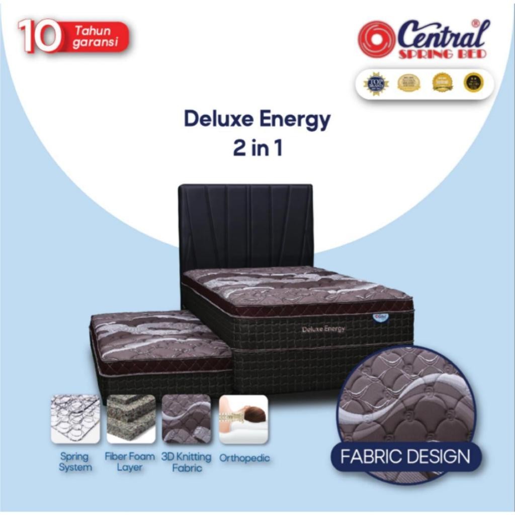 spesail promo meledak Spring Bed central Kasur Deluxe Energy 2in1 Plustop