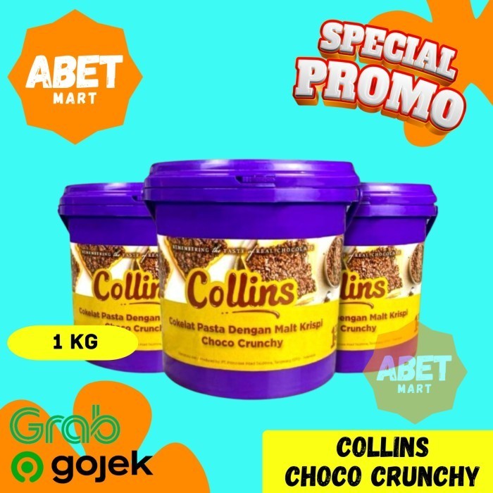 

Collins Choco Crunchy 1Kg - Selai Cokelat Coklat 1 Kg Colins Krunchy Ungu Toples Ember Pak