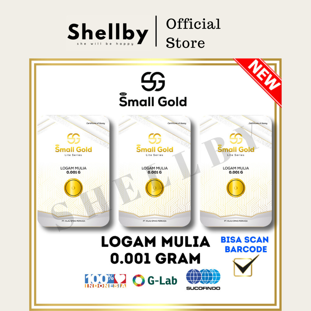 SHE Logam Mulia Baby Gold 0.001 Gr Emas Logam Mulia ASLI