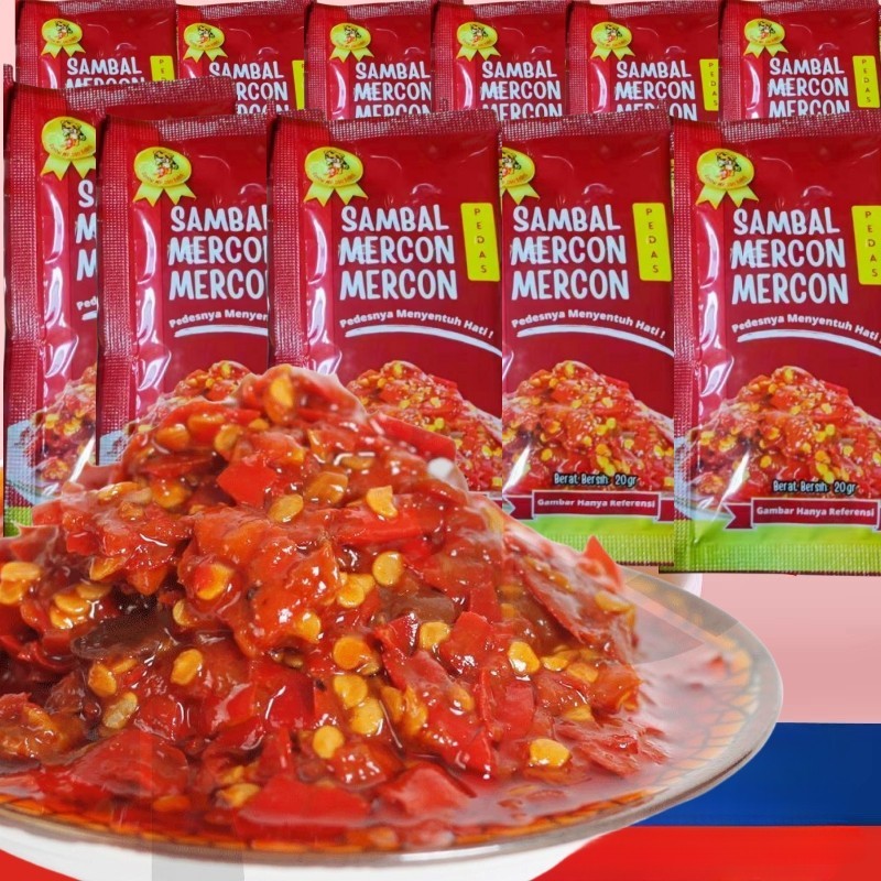 

Halal sambel sachet SAMBAL CUMI SAMBEL SAPI Pedas Fresh lauk instan