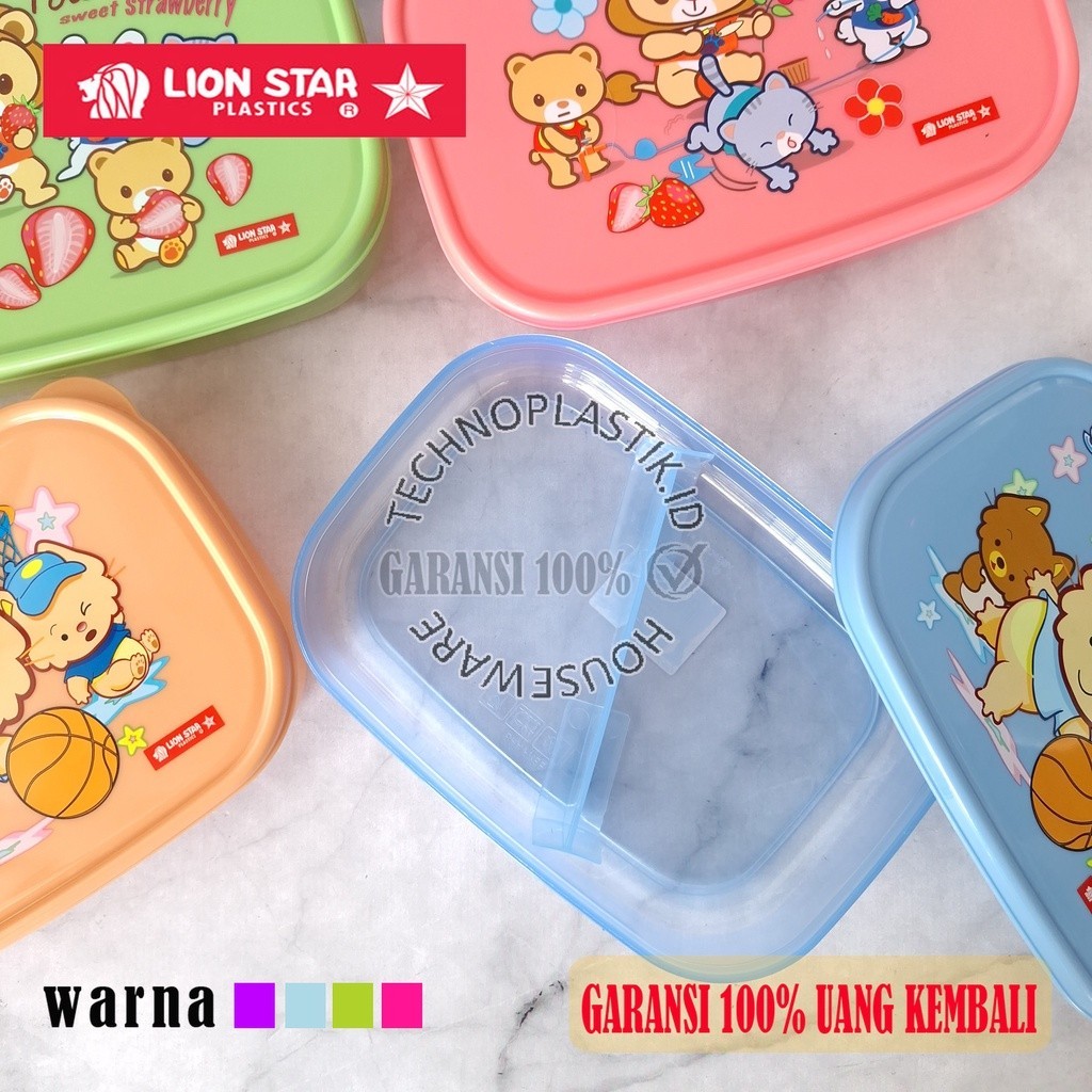 LION STAR Tempat Makan Jessy Lunch Box Sekat 2 Kotak Makan Anak Lucu