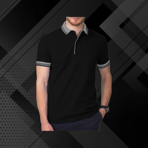 KAOS POLO SHIRT LENGAN PENDEK KERAH KOMBINASI BAJU PRIA WANITA POLOS WARNA HITAM PUTIH COKLAT KUNING