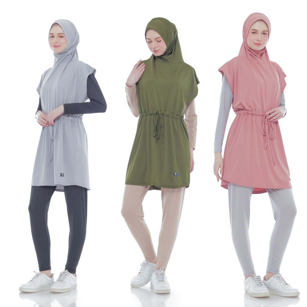Hijab Rompi Instant Muslim Tunik Vest Olahraga Wanita Terbaru Sport Kekinian/ GAMIS MODEL BARU MURAH