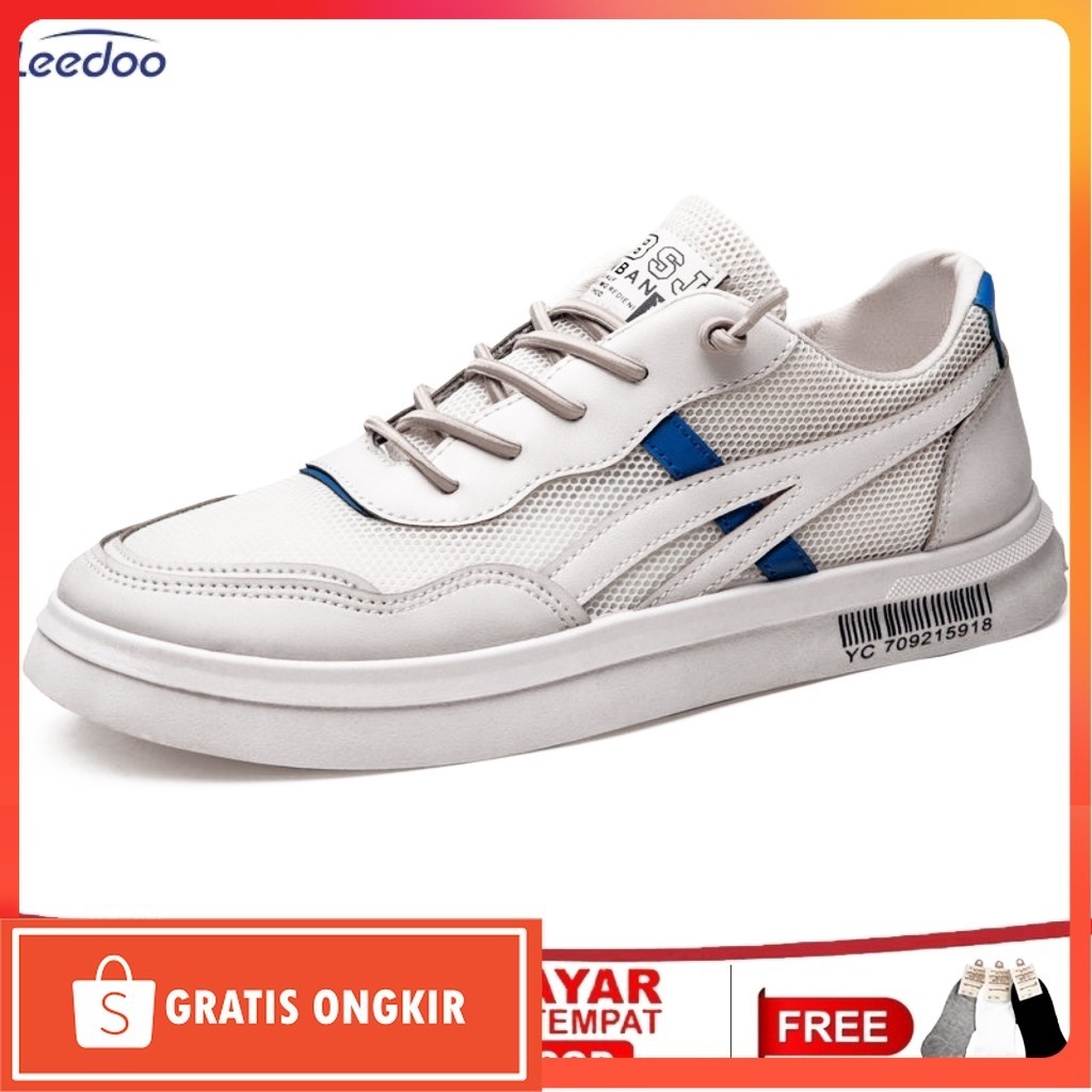 Sneakers Terkini / Leedoo Sepatu Pria Putih Original Sneakers Casual Running Shoes MR702