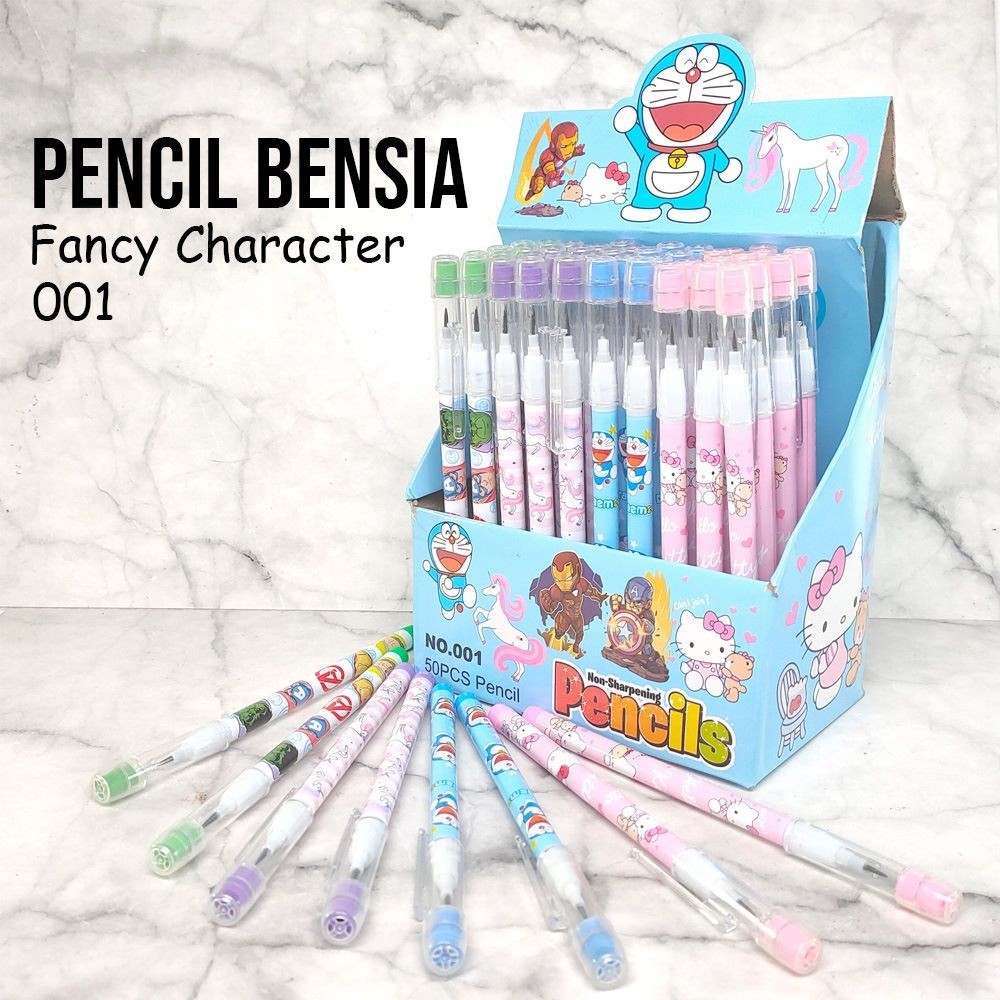 

*DUNIA PESTA* (1 PCS) PENSIL BENSIA FANCY KARAKTER / PENSIL SAMBUNG SUSUN / PENSIL