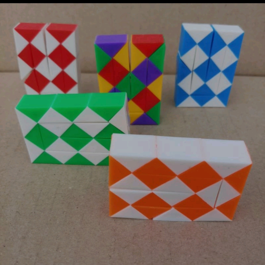 (COD) Mainan Rubik Puzzle Ular Tersedia Ukuran Kecil / Rubik Ular / Mainan Rubik edukasi anak / Main