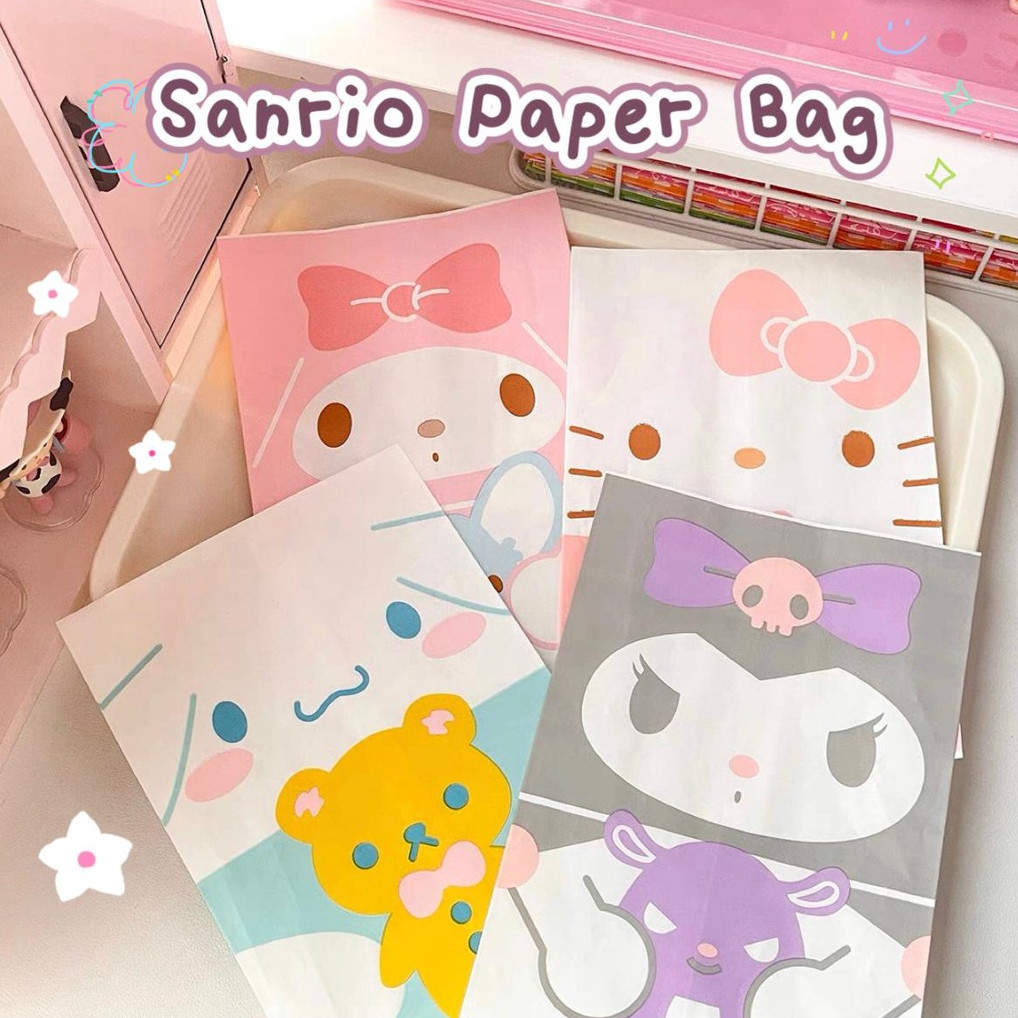 

[GAMGAM] Sanrio and Love Printed Paper Bag Flat Kantong Kertas Serbaguna Packaging Motif