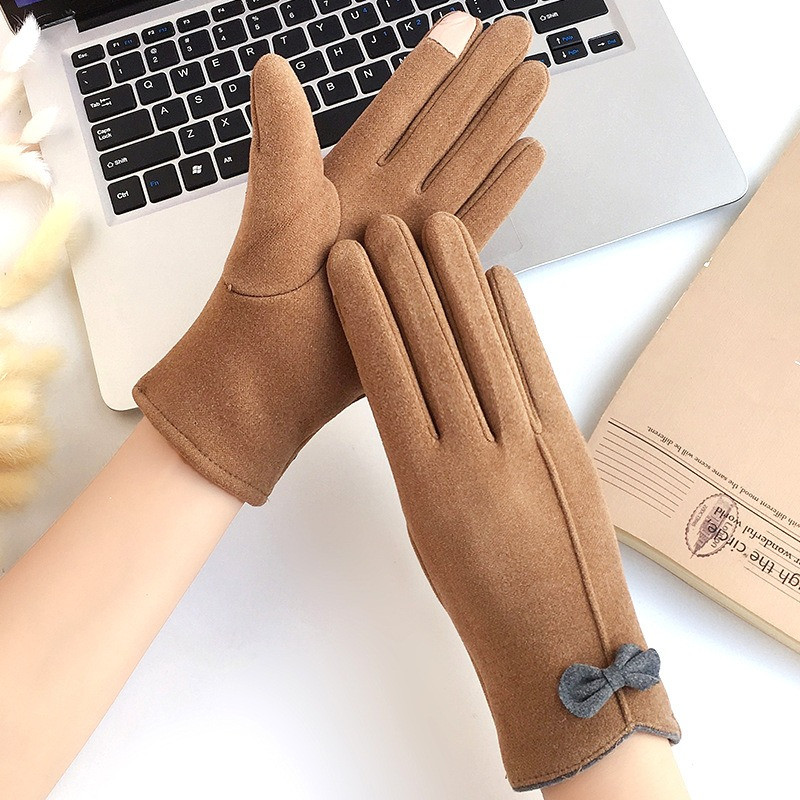 Adya [ RedPink ] Gloves Sarung Tangan Import Wanita Motoran Outdoor Winter Anti Licin Layar Sentuh