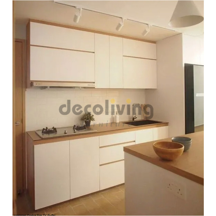 Kitchen Set Minimalis P 160 Atas Bawah (Non Rakitan Berlapis Anti Panas Dan Gores Motif Marmer)Premi