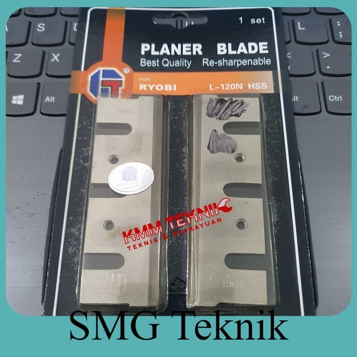 Berkualitas GT PISAU KETAM TANGAN RYOBI 3" L120N PLANER BLADE SKH L-120N HSS HBK098