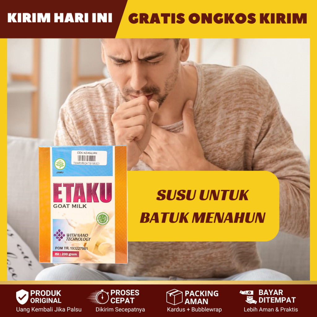 

Flashsale Etaku Disc 1 Box 45% Susu Obat Batuk, Susu Untuk Batuk Menahun, Susu Buat Batuk Anak Dan Dewasa - Etaku Goat Milk
