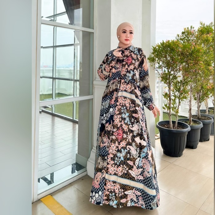 gamis gempi maxi adem baju dress xl murah Ceruti