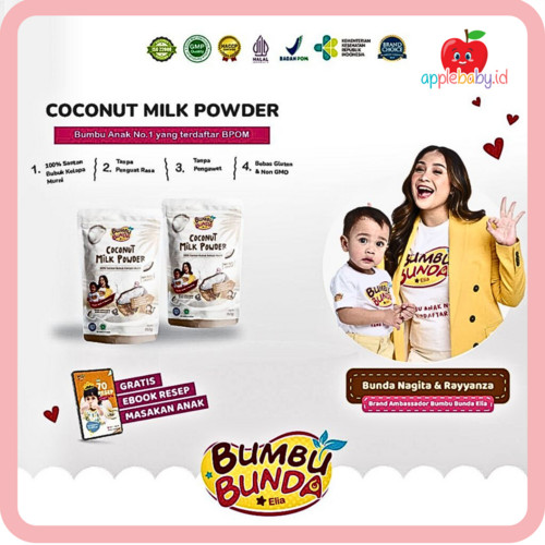 

Bumbu Bunda Elia Coconut Milk Powder / Santan MPASI / Santan Anak / BB Booster MPASI / Santan Organi