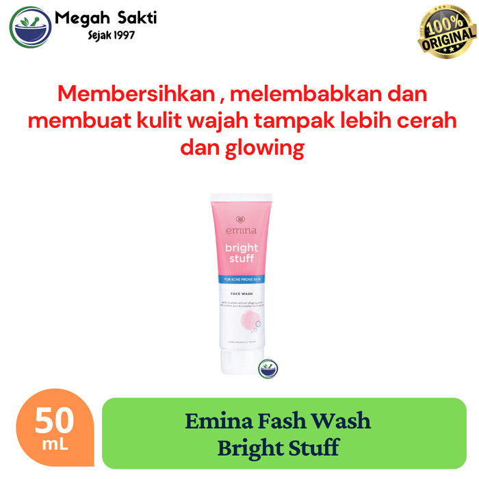 MGS - Emina Bright Stuff Face Scrub 50 mL | Pembersih dan Pencerah Wajah