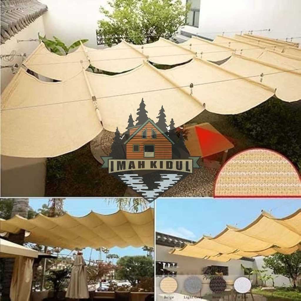 Tenda Kanopi awning gelombang custom ukuran dan warna harga permeter bahan Cordura