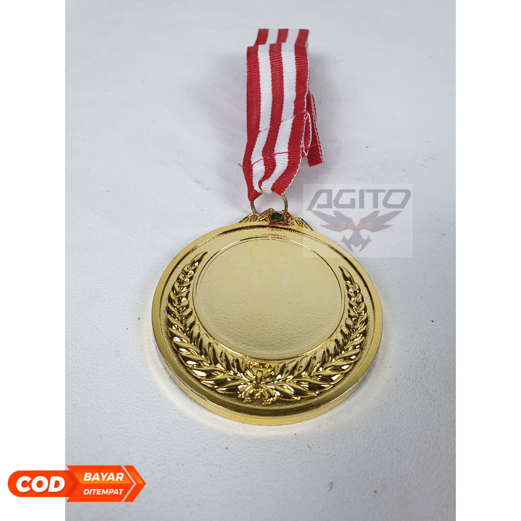 Medali Metal Lapis Plastik Tebal Emas