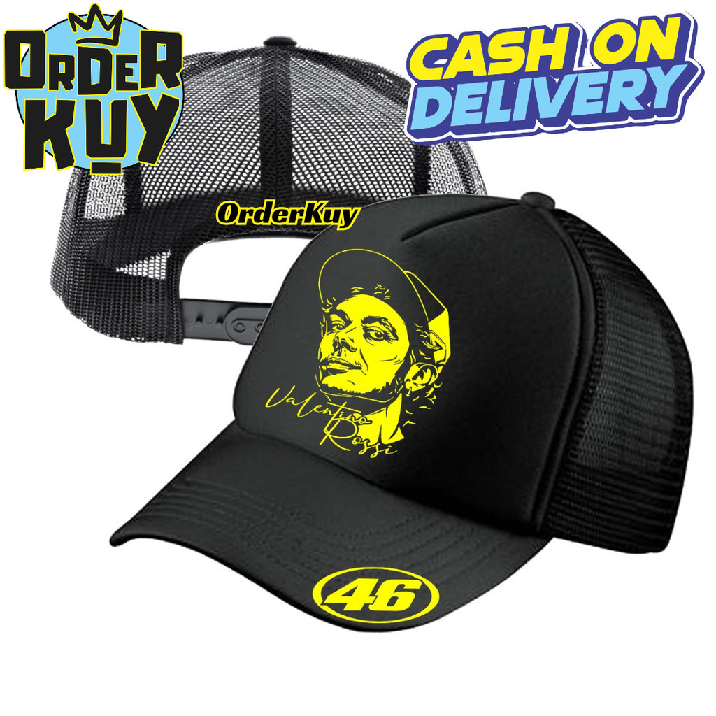 OrderKuy Topi Trucker VALENTINO ROSSI - Topi Distro VALENTINO ROSSI Logo - Topi VALENTINO ROSSI Prem