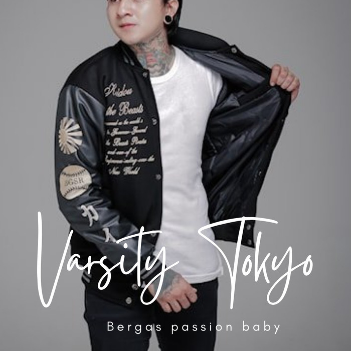DISKON- The Jacket VARSITY Tokyo Japan X-05 JAKET BASEBALL Distro Keren - Hitam, M